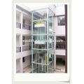 630kg Glass car wall panoramic elevator with machine room